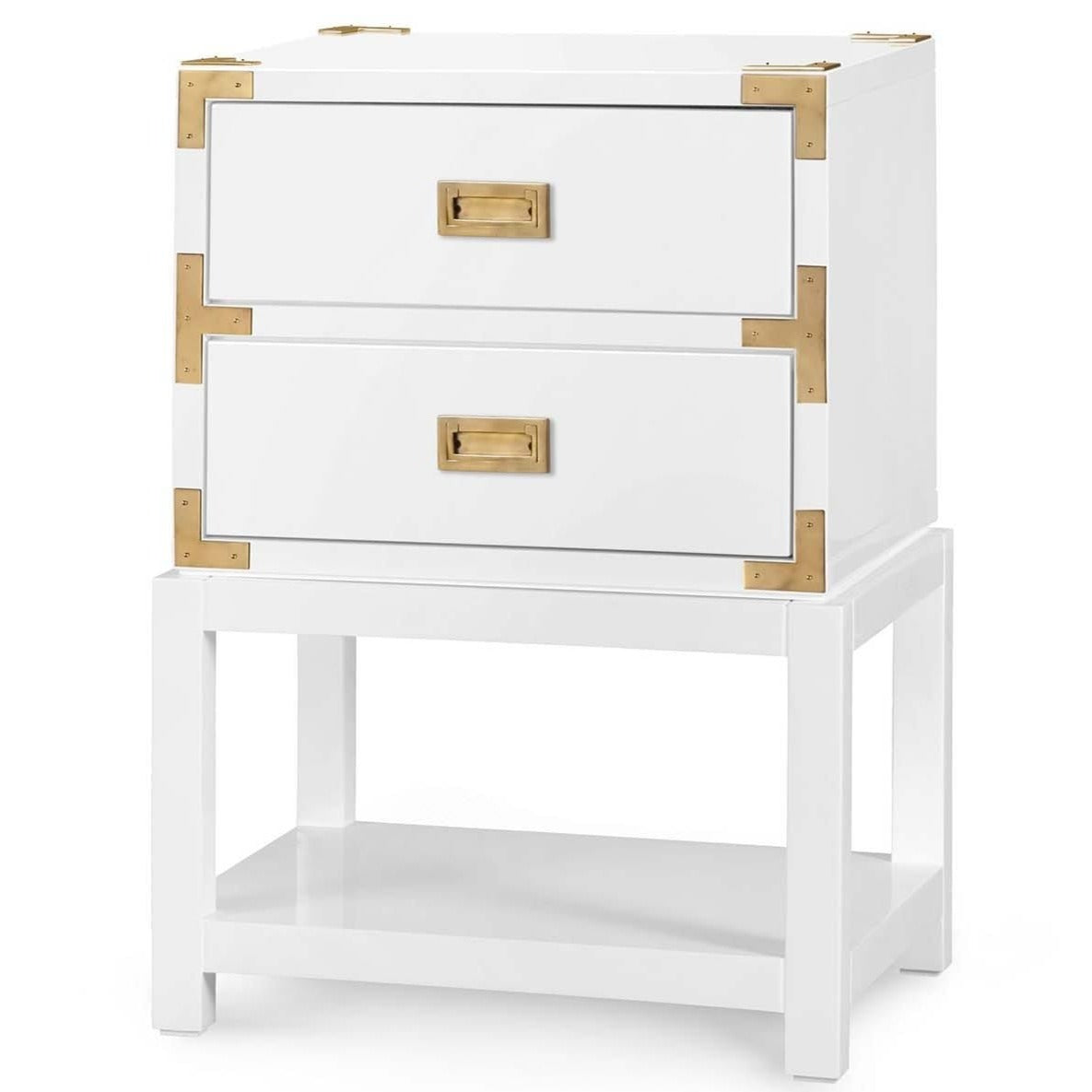 Villa & House Tansu 2 Drawer Side Table-White Furniture villa-house-TSU-120-39