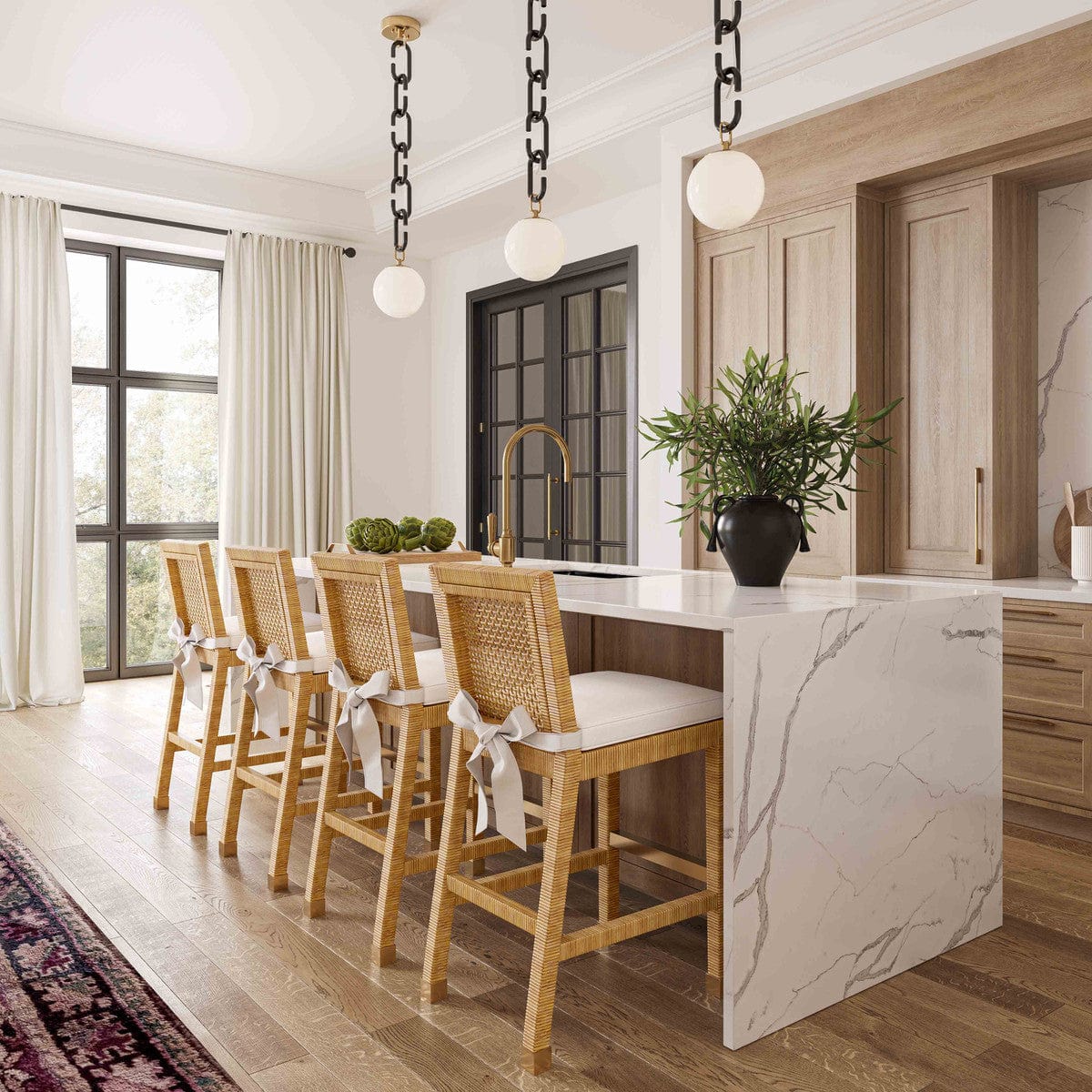 Candelabra Home Amara Rattan Counter & Bar Stool Furniture