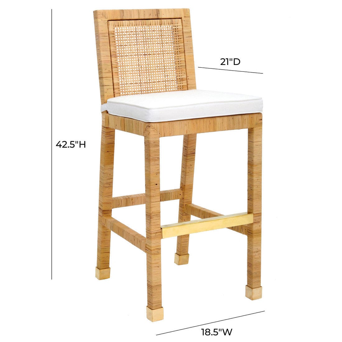 Candelabra Home Amara Rattan Counter & Bar Stool Furniture