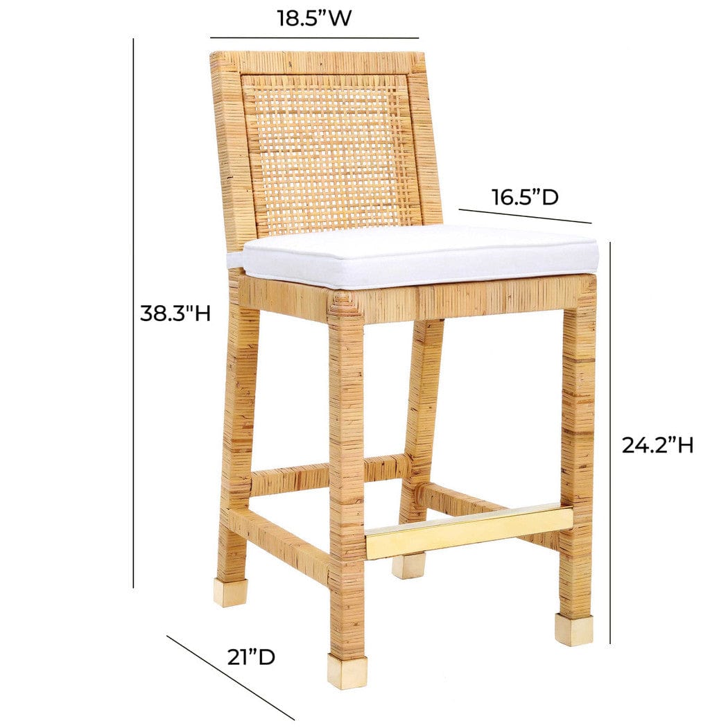 Candelabra Home Amara Rattan Counter & Bar Stool Furniture