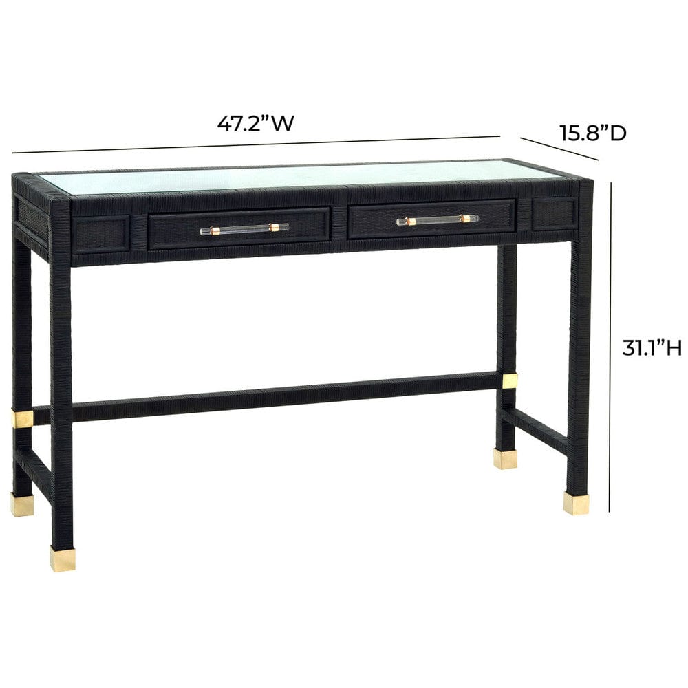 Candelabra Home Amara Rattan Desk Furniture