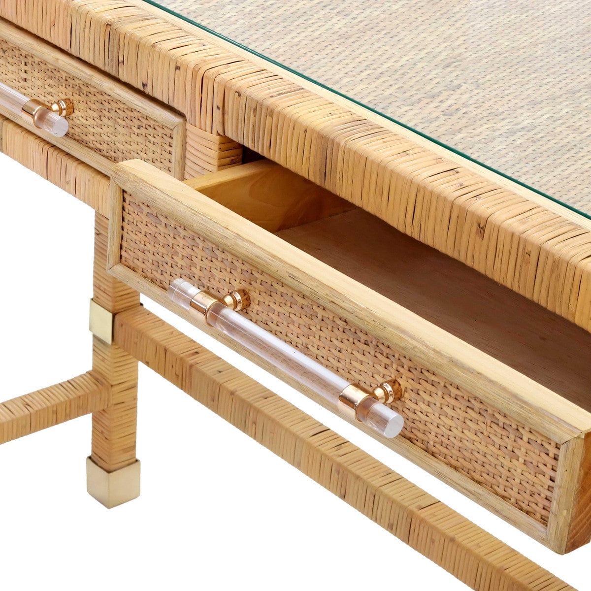 Candelabra Home Amara Rattan Desk Furniture