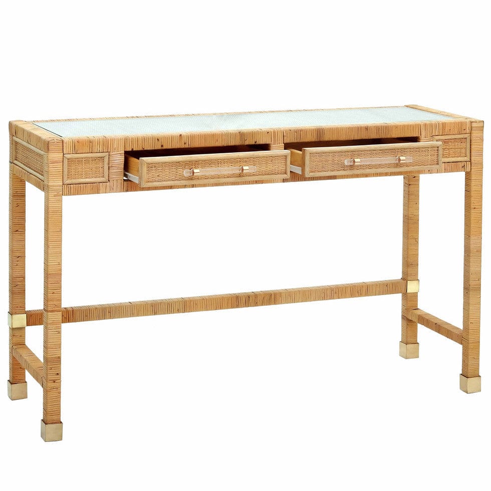 Candelabra Home Amara Rattan Desk Furniture