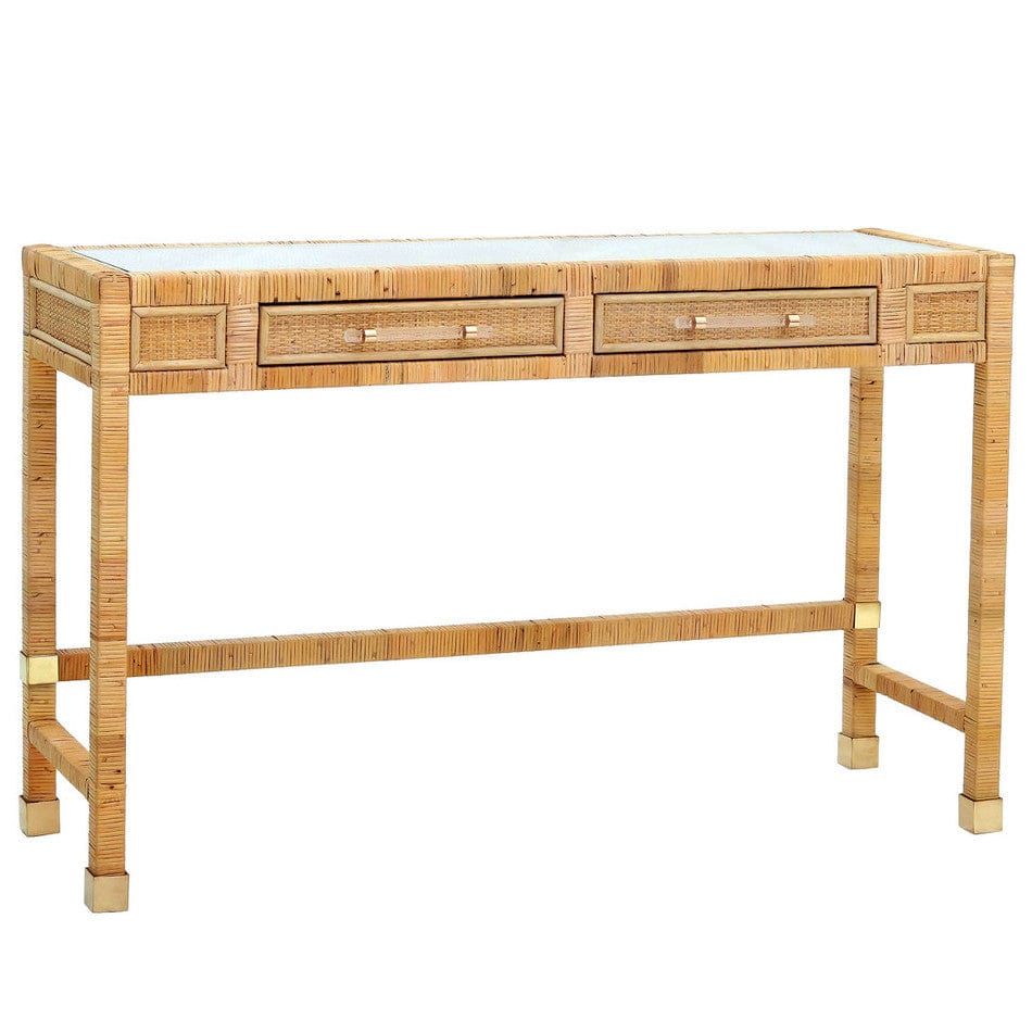 Candelabra Home Amara Rattan Desk Furniture