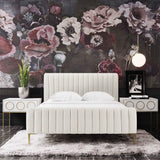 Candelabra Home Angela Bed - Cream Furniture