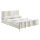 Candelabra Home Angela Bed - Cream Furniture TOV-B6376