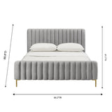 Candelabra Home Angela Bed - Grey Furniture