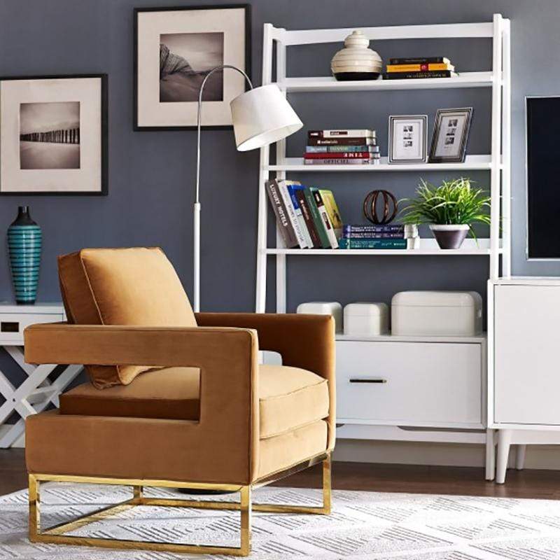 Candelabra Home Avery Velvet Chair - Cognac Furniture TOV-A128 00641676979315