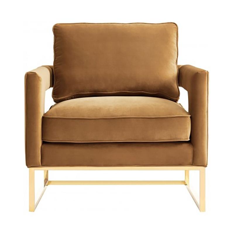 Candelabra Home Avery Velvet Chair - Cognac Furniture TOV-A128 00641676979315