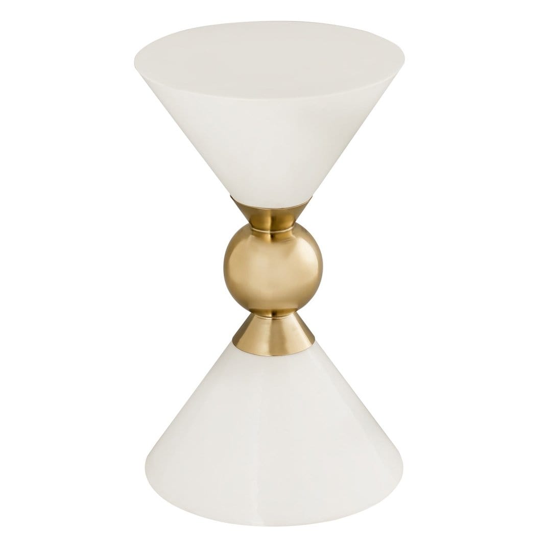 Candelabra Home Balhi Side Table - White Furniture TOV-OC18273