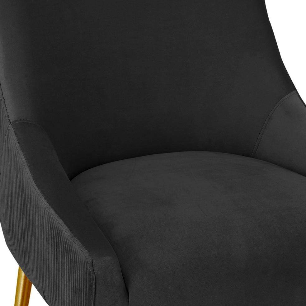 Candelabra Home Beatrix Pleated Velvet Bar and Counter Stool Furniture