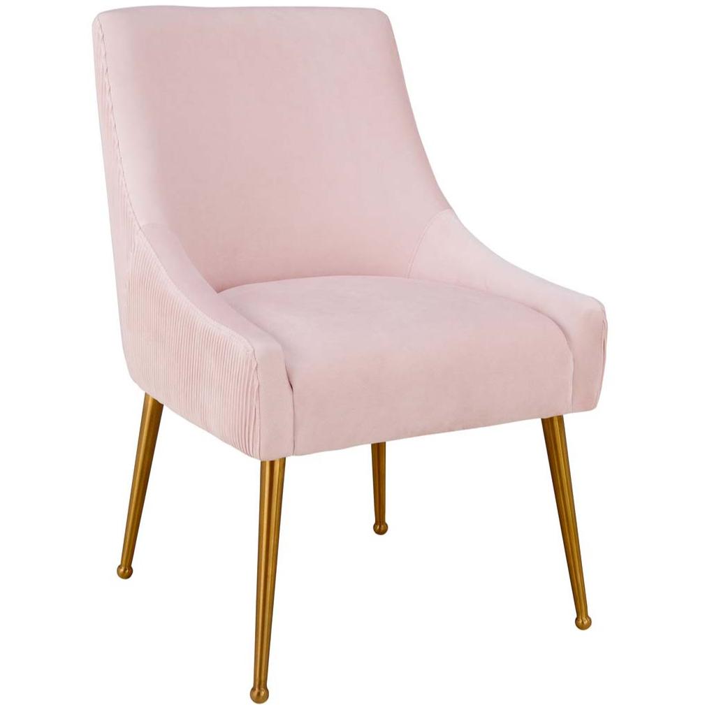 Candelabra Home Beatrix Pleated Velvet Side Chair Furniture TOV-D6396