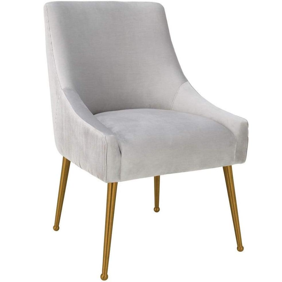 Candelabra Home Beatrix Pleated Velvet Side Chair Furniture TOV-D6438