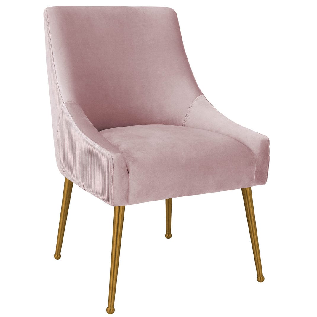 Candelabra Home Beatrix Pleated Velvet Side Chair Furniture TOV-D68313