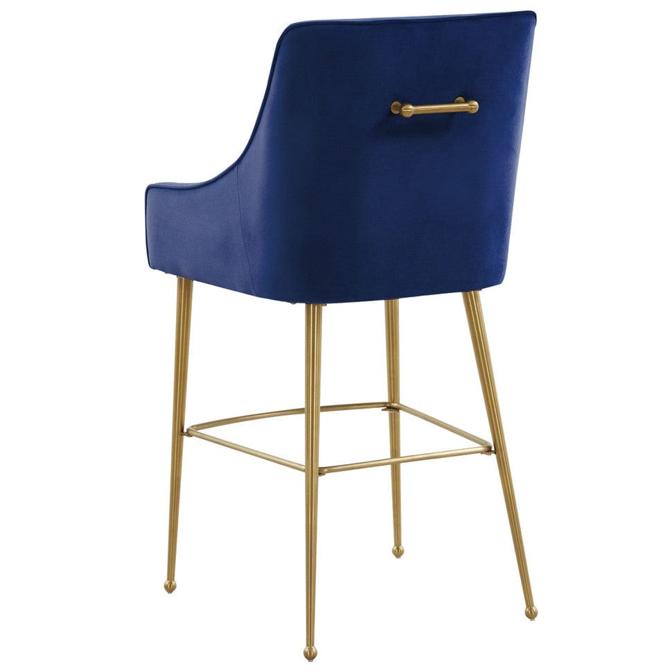 Candelabra Home Beatrix Velvet Bar and Counter Stool Furniture