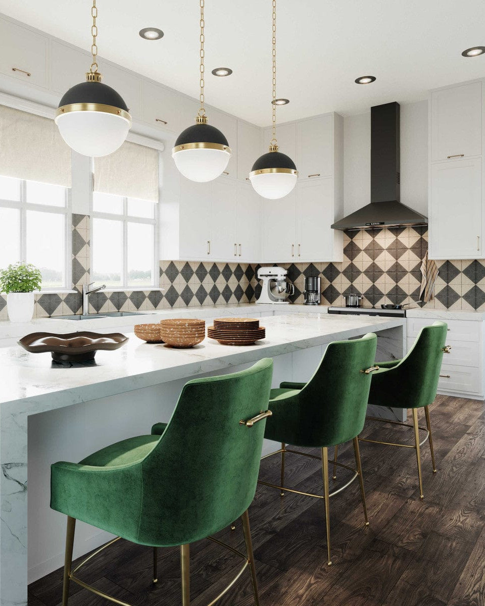 Candelabra Home Beatrix Velvet Bar and Counter Stool Furniture