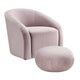 Candelabra Home Boboli Chenille Chair and Ottoman Set Furniture TOV-S6383 00793611829848