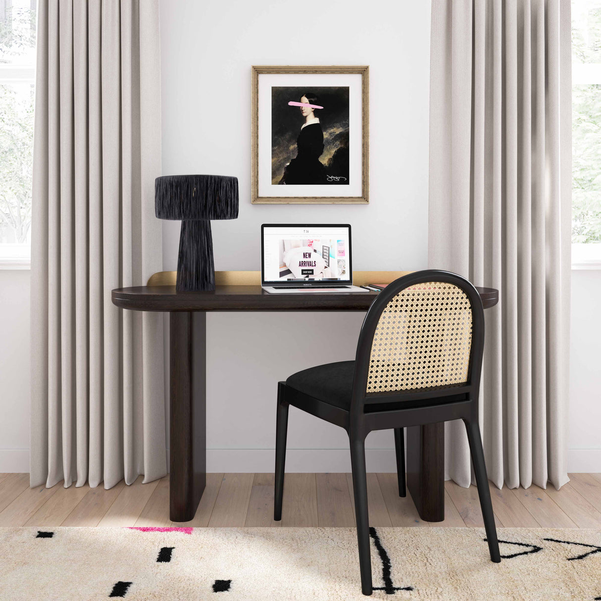 Candelabra Home Braden Desk/Console - Black Furniture TOV-OC44056