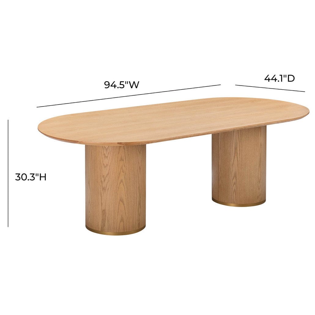 Candelabra Home Brandy Oval Dining Table Furniture TOV-D54218