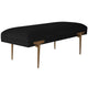 Candelabra Home Brno Velvet Bench - Black Furniture TOV-OC6209 00806810358337