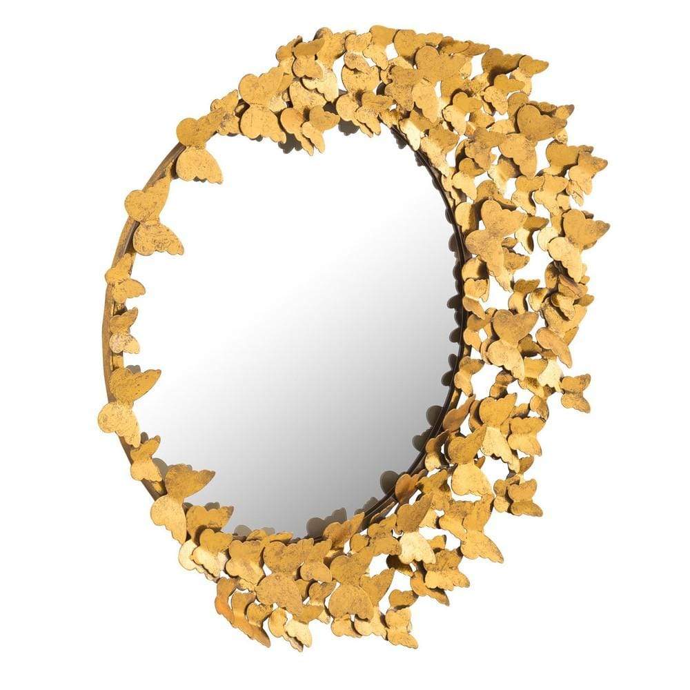 Candelabra Home Butterfly Gold Mirror Mirrors tov-TOV-C18298