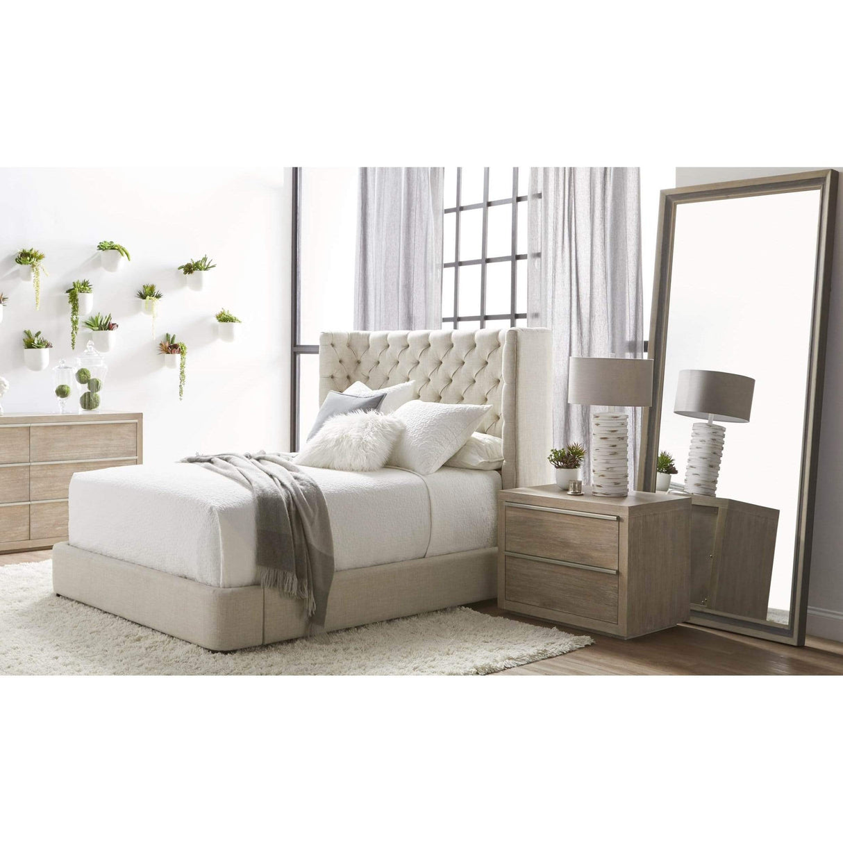 Candelabra Home Caden Floor Mirror Wall orient-express-8066.CRM/GRY-PNE