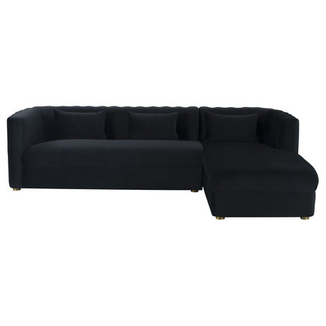 Candelabra Home Callie Velvet Sectional Furniture TOV-L44164-L44166