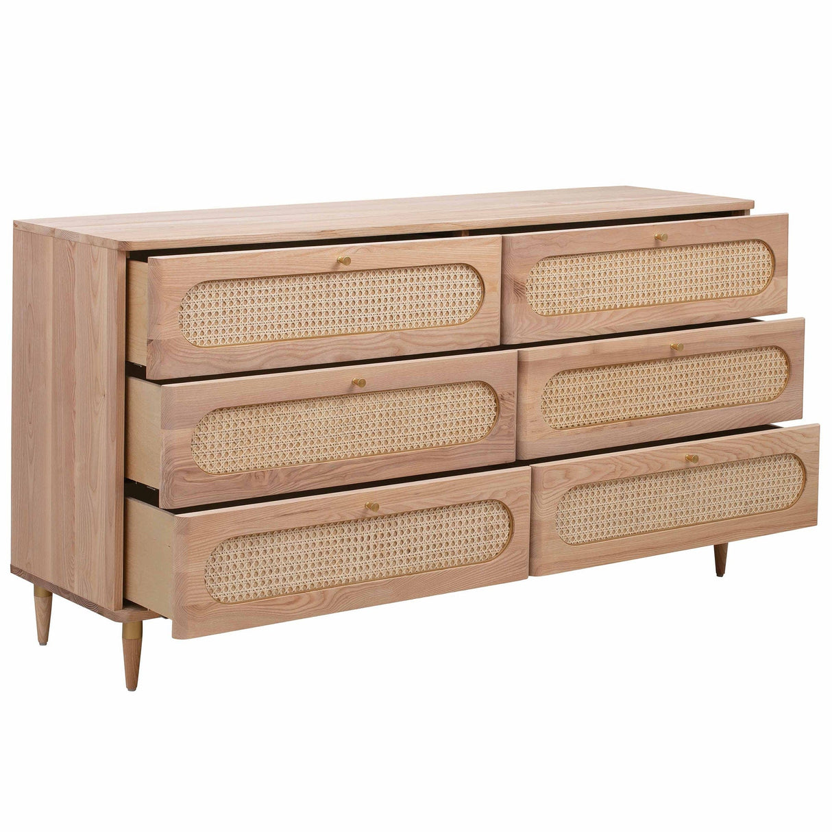Candelabra Home Carmen Cane 6 Drawer Dresser Furniture TOV-B44160