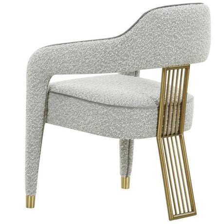 Candelabra Home Corralis Speckled Grey Boucle Dining Chair Furniture TOV-D68474