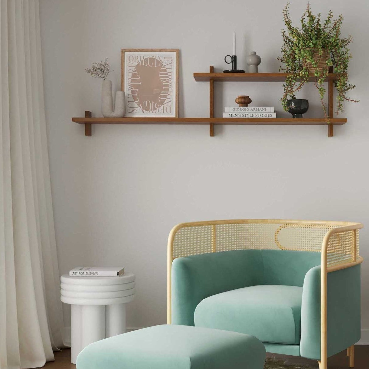 Candelabra Home Delta Indoor/Outdoor Concrete Side Table Furniture TOV-O44065 793611832701