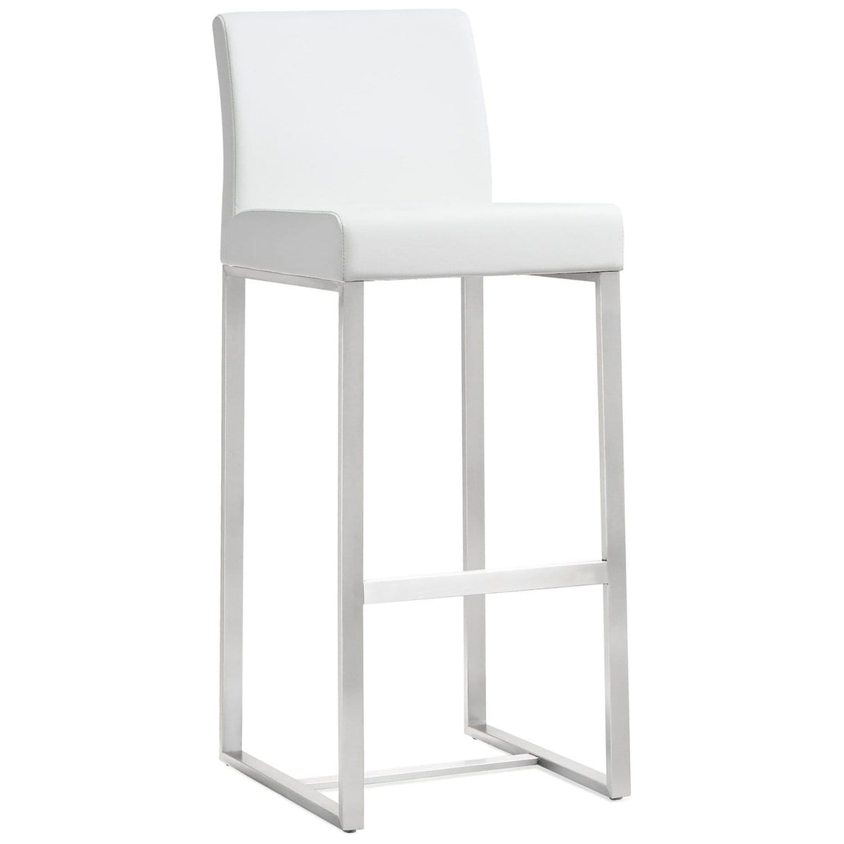 Candelabra Home Denmark White Steel Bar and Counter Stool - Set of 2 Furniture