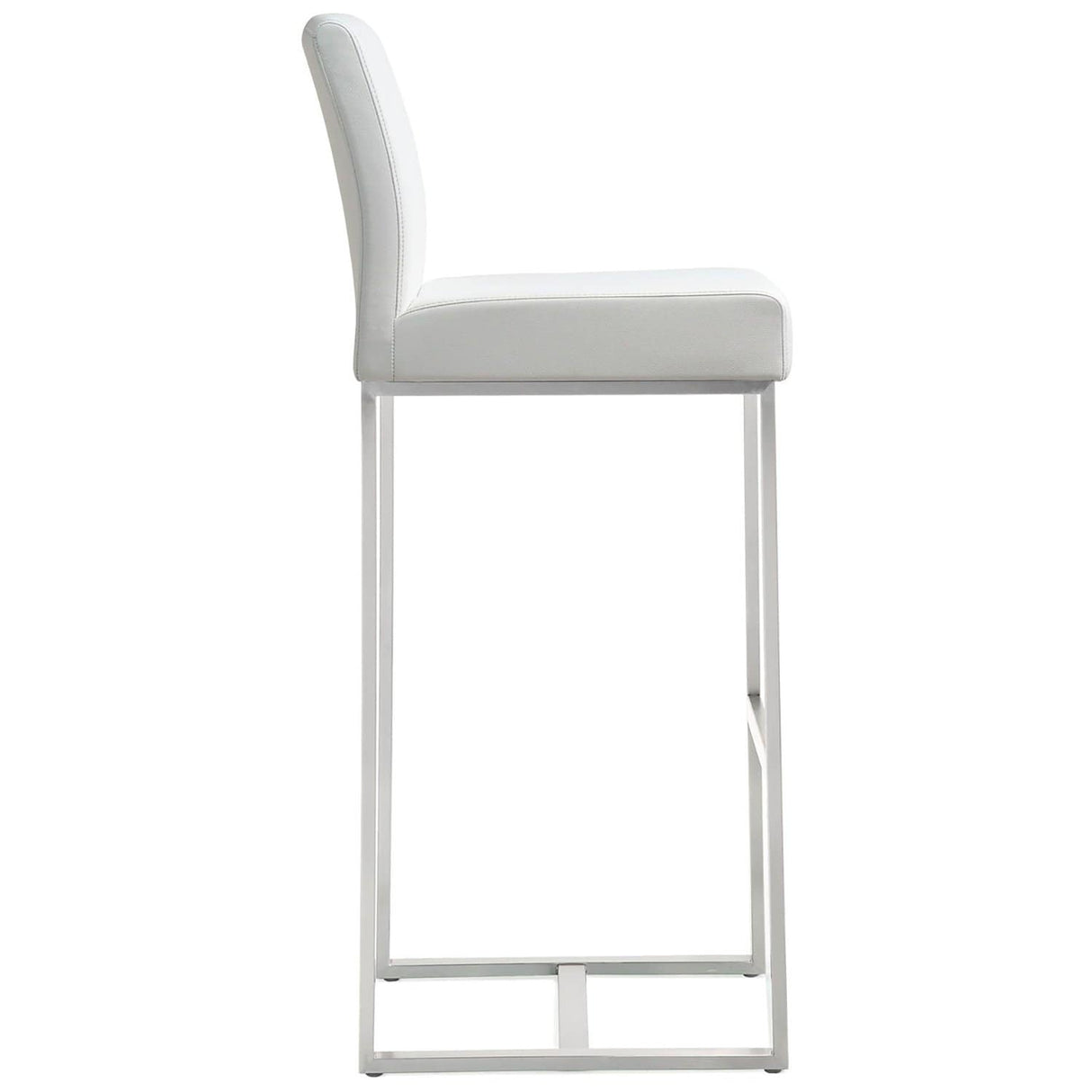 Candelabra Home Denmark White Steel Bar and Counter Stool - Set of 2 Furniture