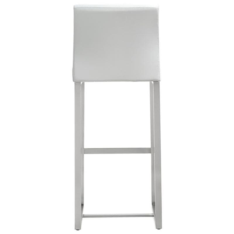 Candelabra Home Denmark White Steel Bar and Counter Stool - Set of 2 Furniture