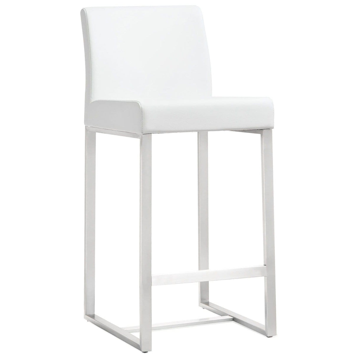 Candelabra Home Denmark White Steel Bar and Counter Stool - Set of 2 Furniture