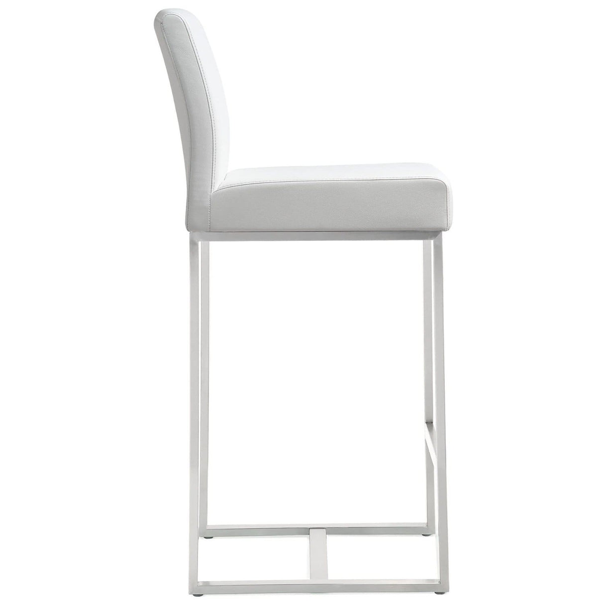 Candelabra Home Denmark White Steel Bar and Counter Stool - Set of 2 Furniture