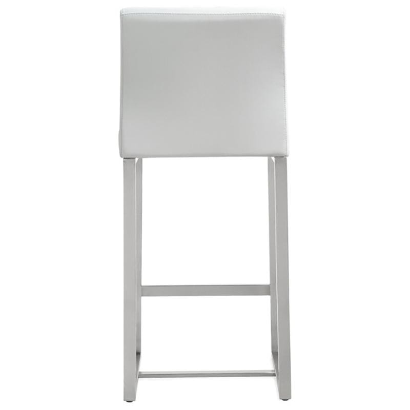 Candelabra Home Denmark White Steel Bar and Counter Stool - Set of 2 Furniture