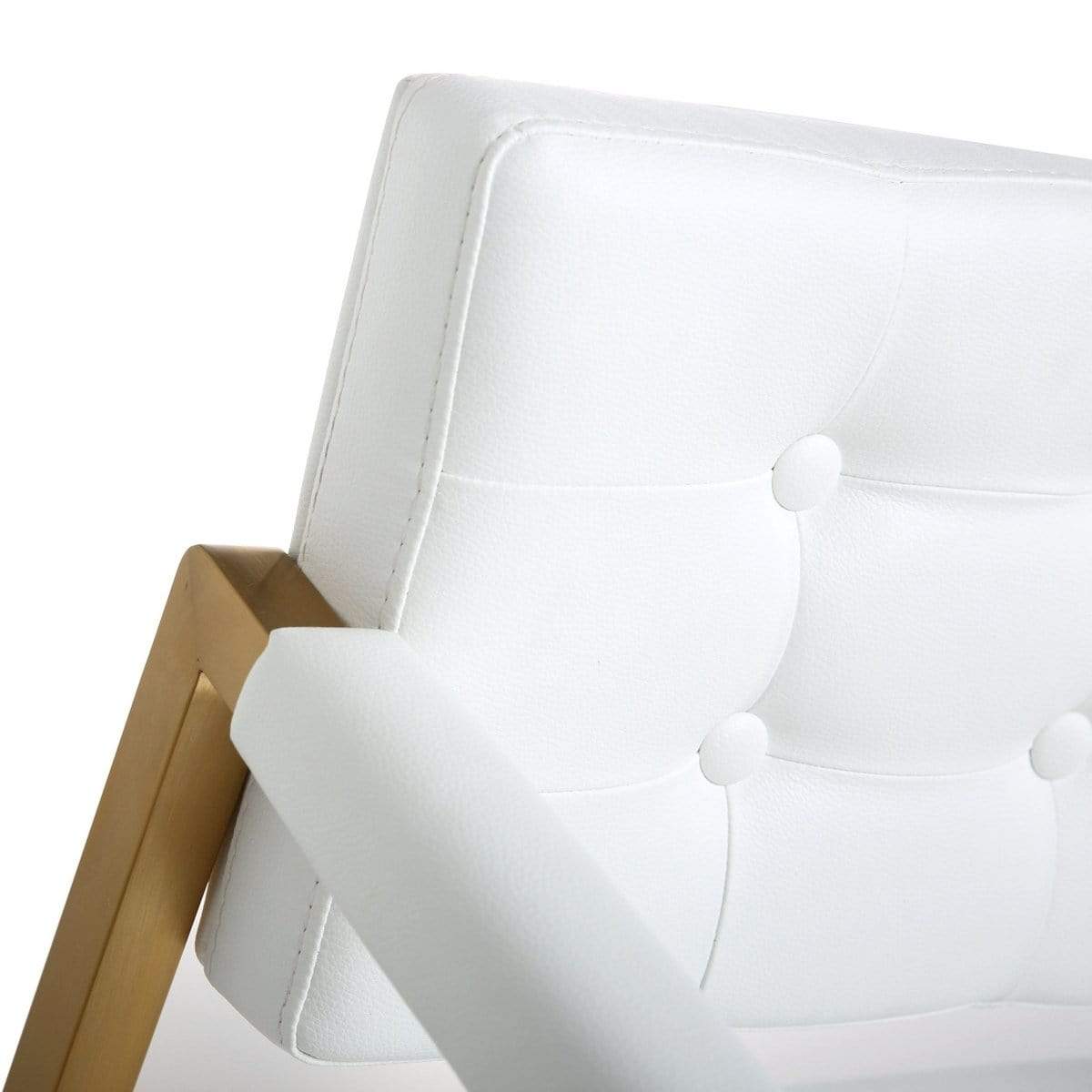 Candelabra Home Director White Gold Steel Bar & Counter Stool Furniture