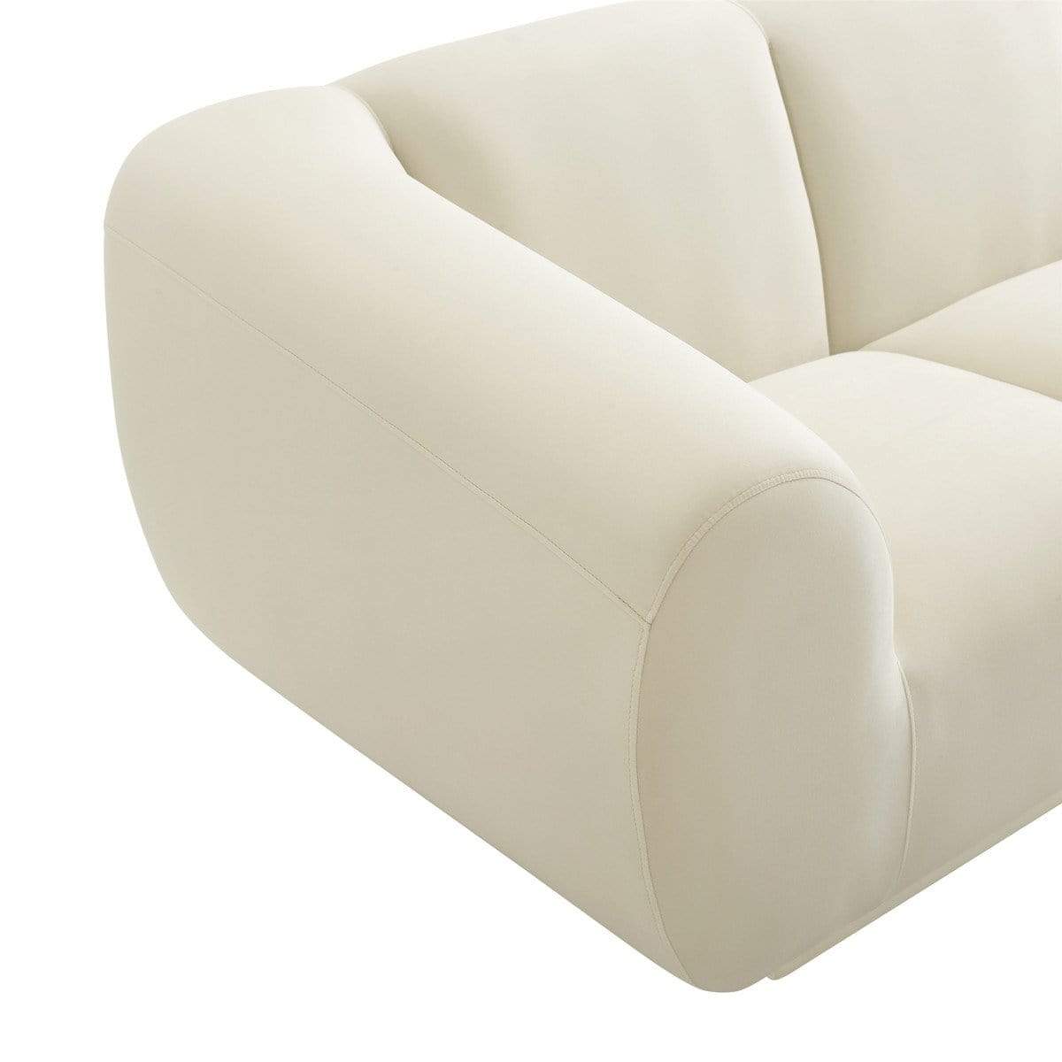 Candelabra Home Emmet Velvet Sofa - Cream Furniture TOV-S6445