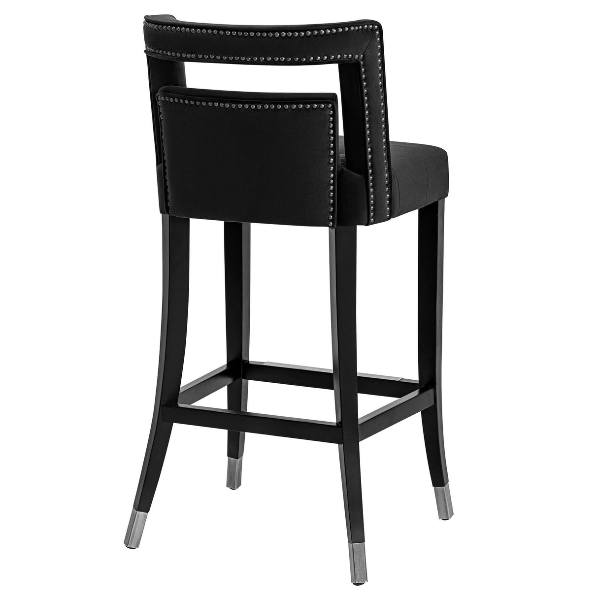 Candelabra Home Hart Velvet Bar and Counter Stool - Grey Furniture