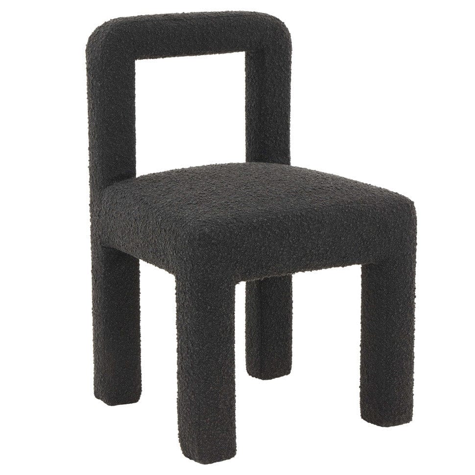 Candelabra Home Hazel Black Boucle Dining Chair Furniture TOV-D68474