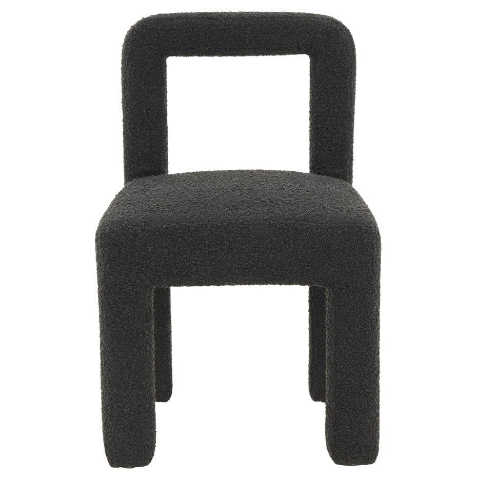 Candelabra Home Hazel Black Boucle Dining Chair Furniture TOV-D68474