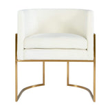 Candelabra Home Inspire Me! Home Decor Giselle Cream Velvet Dining Chair - Gold Furniture TOV-D6303