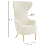 Candelabra Home Inspire Me! Home Decor Julia Channel Tufted Wingback Chair Furniture