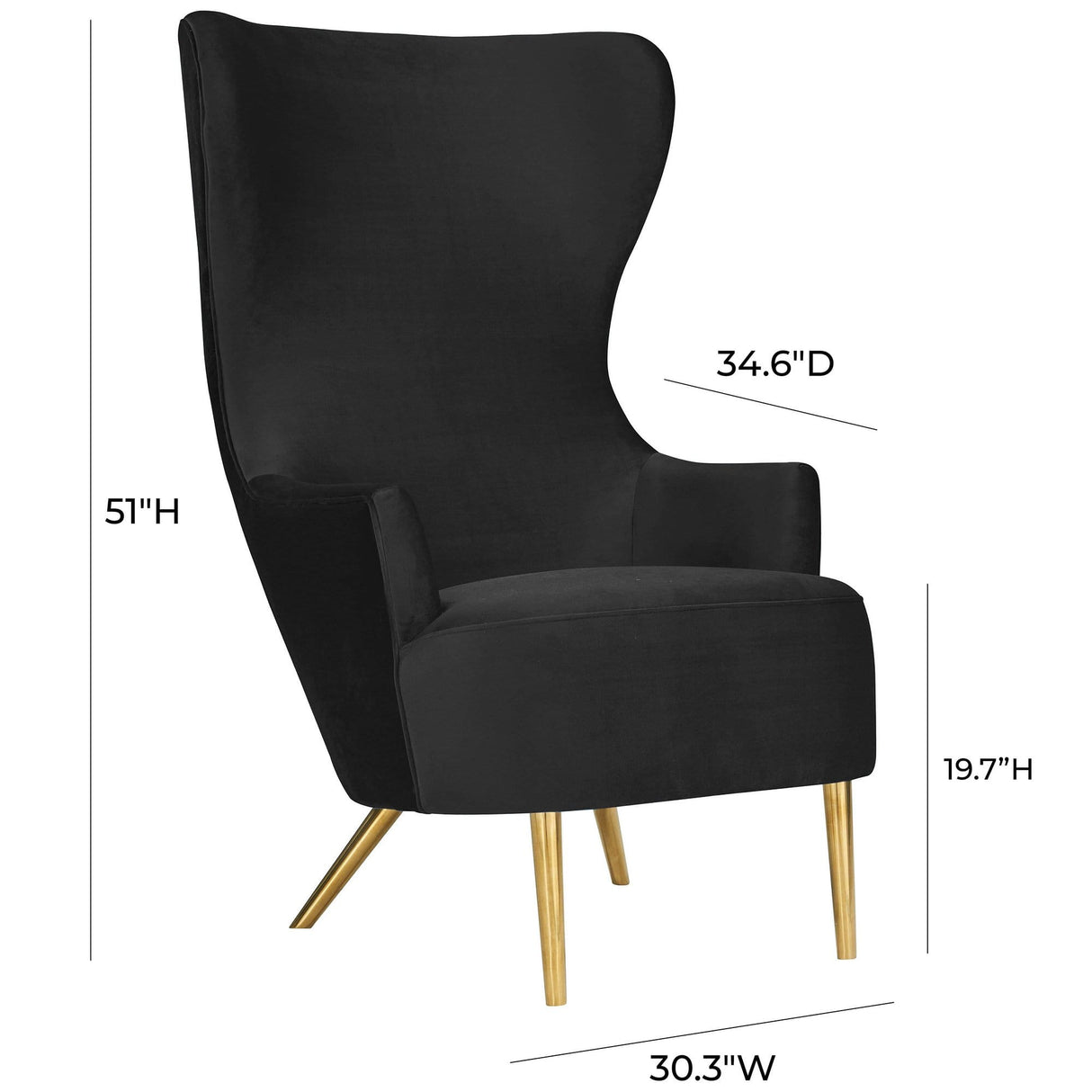 Candelabra Home Inspire Me! Home Decor Julia Wingback Chair Furniture