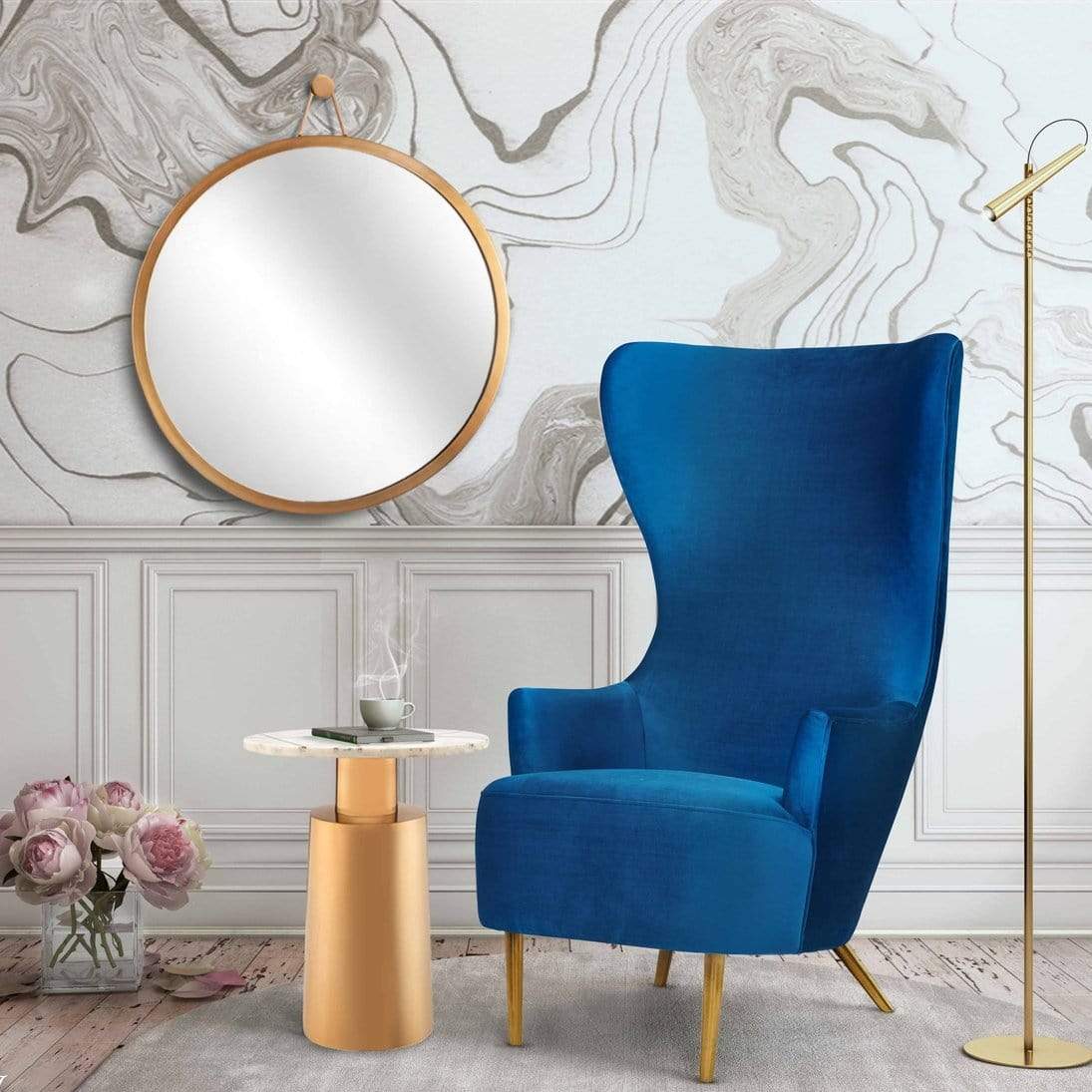 Candelabra Home Inspire Me! Home Decor Julia Wingback Chair Furniture