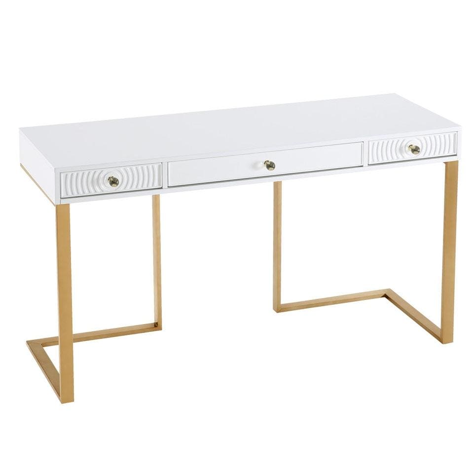 Candelabra Home Janie Lacquer Desk - White Furniture TOV-H5519