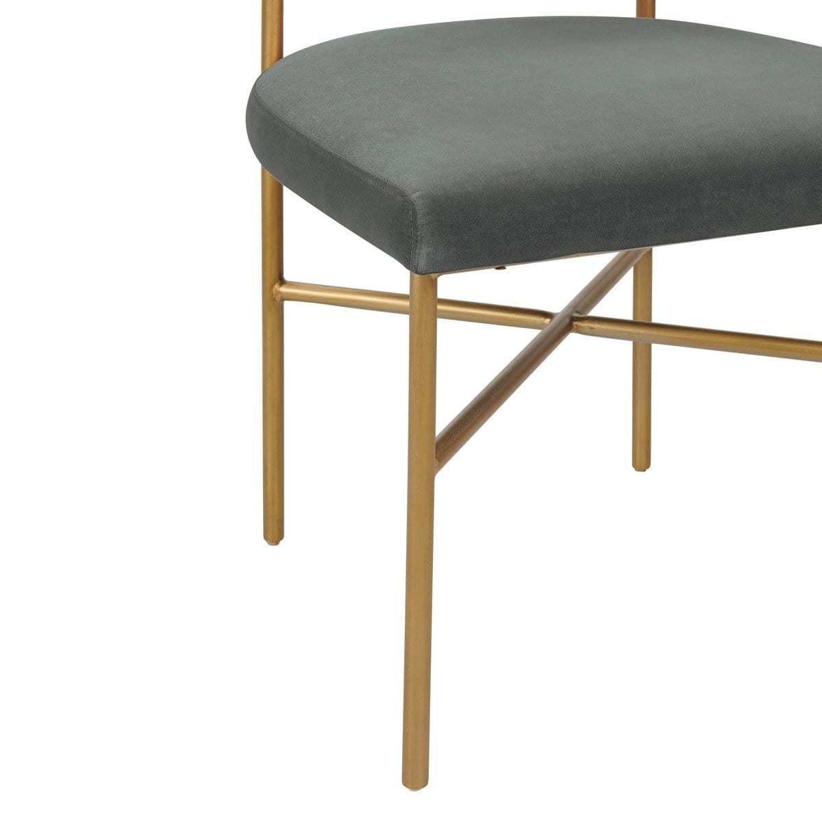 Candelabra Home Kim Velvet Chair - Grey Furniture TOV-D6434