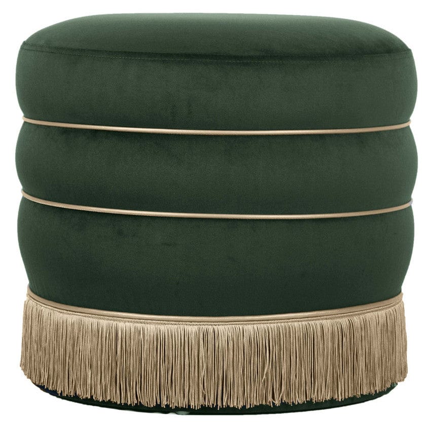 Candelabra Home Lakka Velvet Ottoman Furniture