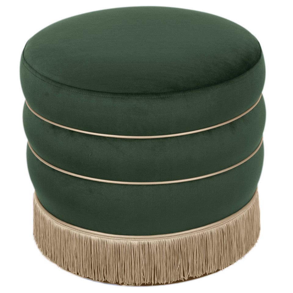 Candelabra Home Lakka Velvet Ottoman Furniture