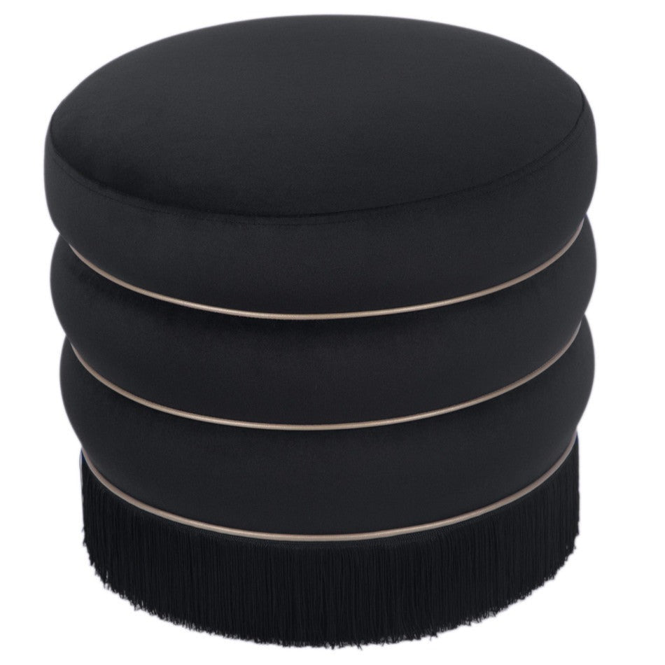 Candelabra Home Lakka Velvet Ottoman Furniture